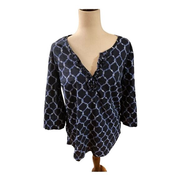 Charter Club Blue Moroccan Tunic - Picture 6 of 11